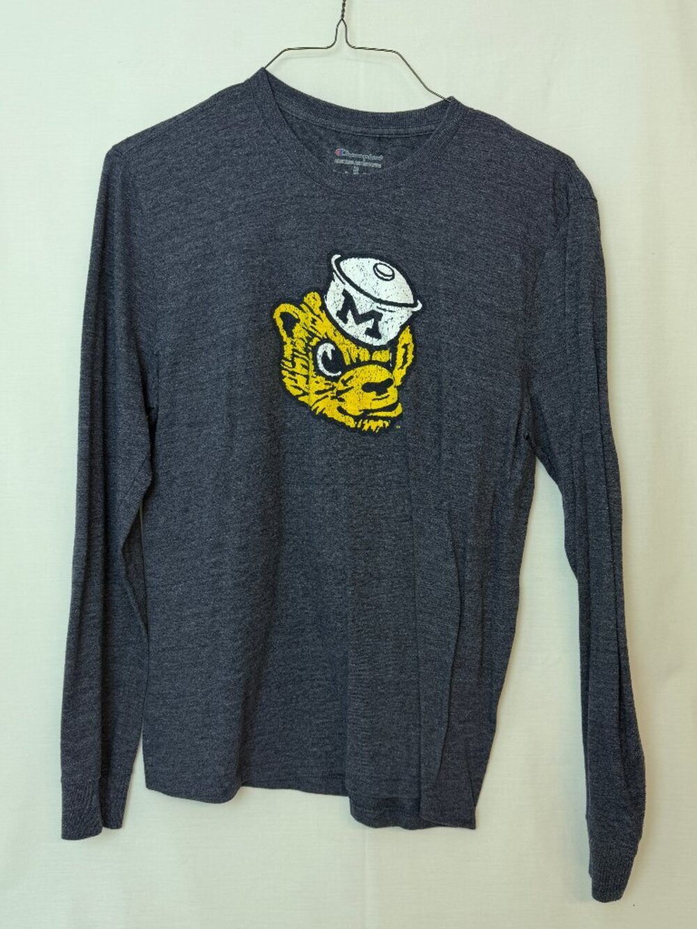 Men's Champion Michigan Wolverines "Biff" Long Tee Shirt